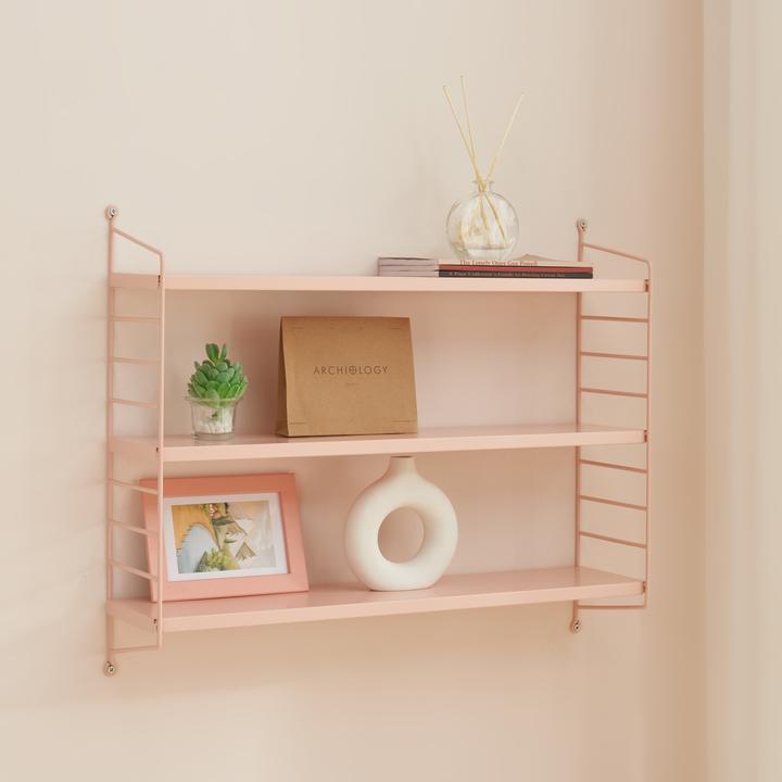 Immagine prodotto En.Casa Set di 3 mensole da parete modulari Strängnäs color salmone