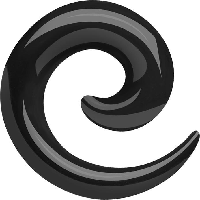 Produktbild Star Piercing Dehnspirale schwarz (ohne Messing, Acryl)