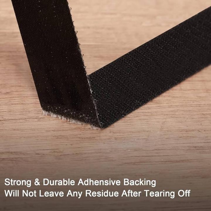 Actual product image König Design Hook and loop tape set Hook tape + loop tape self-adhesive extra strong hook and loop fastener (50 mm)