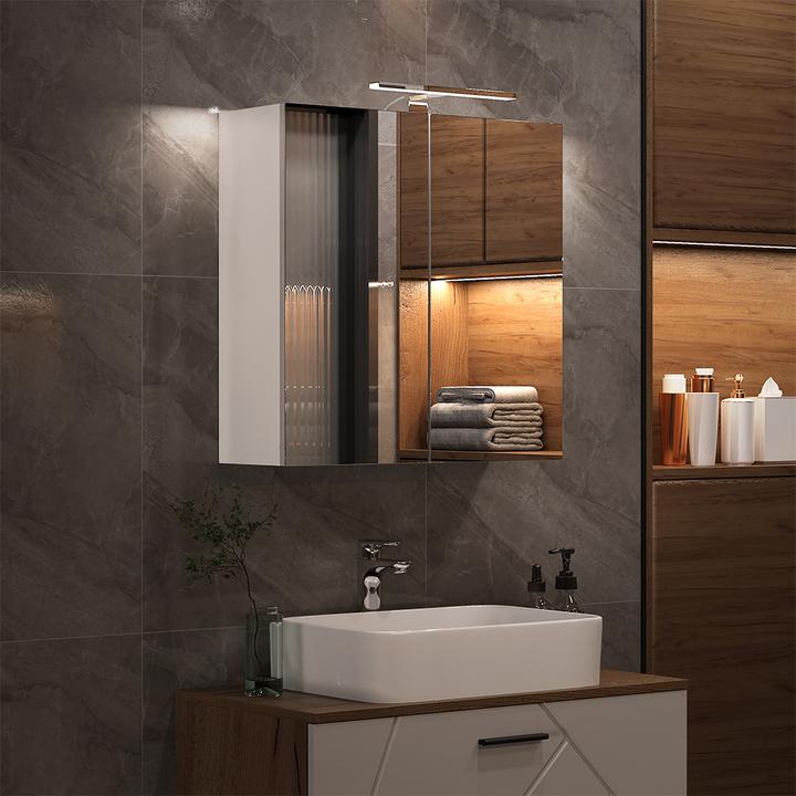 Produktbild Vichy Badspiegelschrank Lavio, Weiss, 60 x 60 cm mit LED-Beleuchtung (60 x 60 x 20 cm)