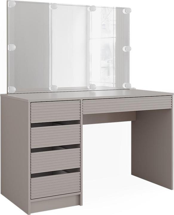 LED fairy lights: White, Mirror: White, Dressing table: Cashmere