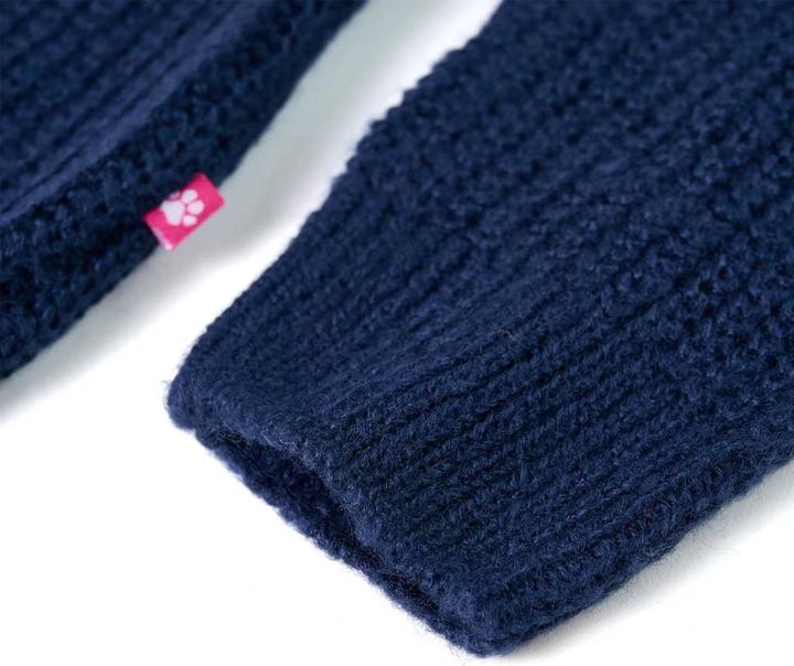 Produktbild VidaXL Kinderpullover Gestrickt Marineblau 128,Material: 67 (128)
