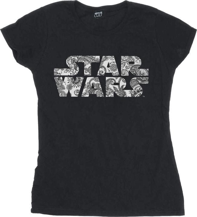 Actual product image Star Wars Womens/Ladies Ornamental Logo Cotton T-Shirt (XL)
