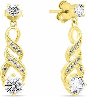 Actual product image Brilio Silver - Timeless silver earrings with zircons EA425WAQ