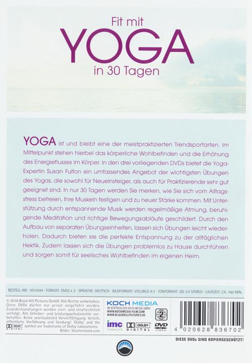 Actual product image Plaion Fit with Yoga in 30 days (DVD, 2003, German)
