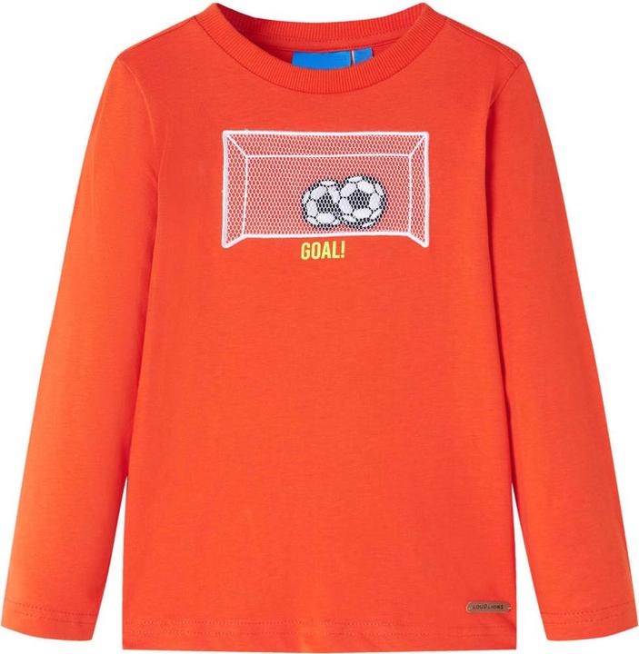 Immagine prodotto VidaXL Camicia a maniche lunghe per bambini arancione chiaro 116,Materiale: 100 (116)