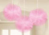 Actual product image Amscan 3 Tulle Fluffy Deco Balls Wedding Decorations, pin