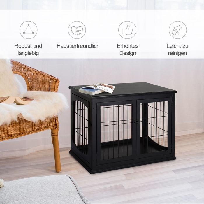 Produktbild Swisshandel24 Hundehütte Hundehaus Transportbox mit Tischoberfläche Kleintierkäfig für Innen Hundebox Tierkäfig Ha (Hund, Reflektoren, Faltbar)