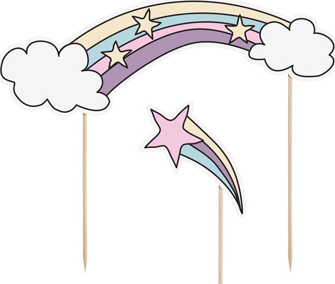 Image du produit Partydeco Toppers à gâteau - Licorne (5pcs)