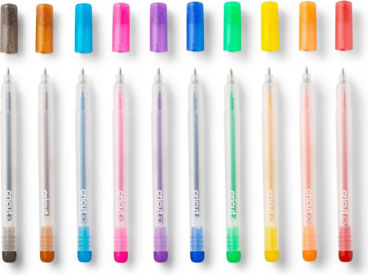 Produktbild Cricut Joy Glitter Gel pens 10-pack Rainbow + Pink Brown Black (P)