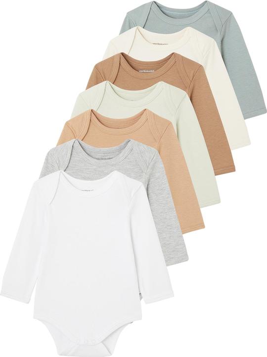 Vertbaudet Bio-Kollektion: 7er-Pack Baby Schlupfbodys BASIC