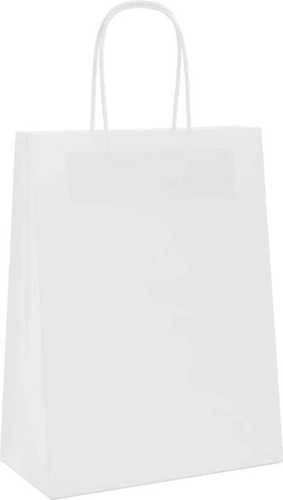 Actual product image VidaXL Kraft paper bags 250 pcs. with handle white 22x11x28 cm paper bag (Gift bag, 250 x)