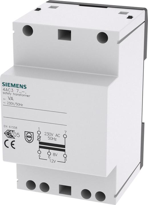 Image du produit Siemens Transformateur de sécurité 24VA primaire AC 230V 50Hz secondaire 8V 12V AC m