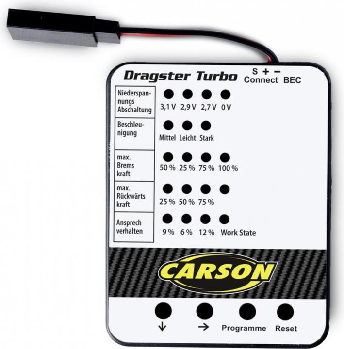 Actual product image Carson 1:10 BL Set Dragster Turbo Programme Card