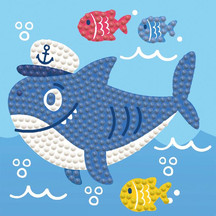 Immagine prodotto Diamond Dotz Pittura originale Diamond "Shark Ahoy!" 9,5 x 9,5 cm con cornice, 414 Diamond M