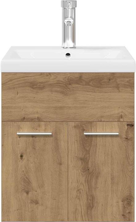 Produktbild VidaXL Waschbeckenunterschrank mit Einbaubecken und Wasserhahn Bad Waschtisch