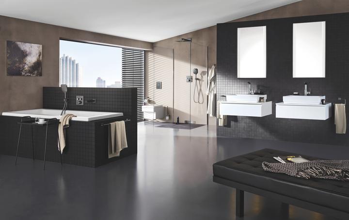 Actual product image Grohe Head Br RAINSHOWER SMARTACTIVE 310 430mm hard graphite brushed (2 Beam types, 11.50 l/min)