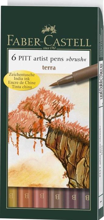 Immagine prodotto Faber-Castell PITT Artist Pen Case Terra (Marrone, 6 x)