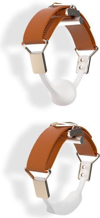 Actual product image Lockink Ball-Gag & Gag-bite Set - brown