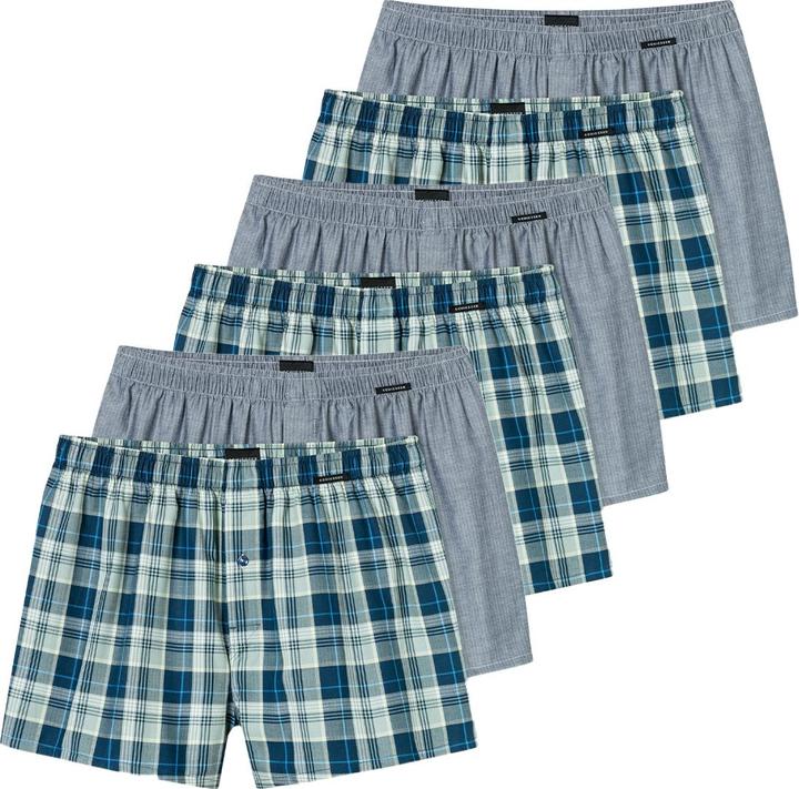 Produktbild Schiesser 6er Pack Web Boxershorts (5, M, 6er Pack)