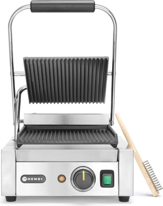 Image du produit Hendi Gril de contact professionnel Gastro EINZEL - rainuré en haut et en bas