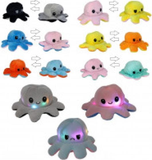 Immagine prodotto Fun trading 1 Polpo - peluche reversibile - 20 cm - con luce (20 cm)