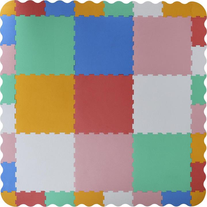 Image du produit Vertbaudet Tapis de jeu puzzle pour bébé, 9 pièces avec bord ondulé (60 x 60 cm)