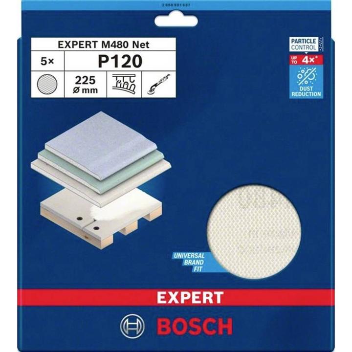 Immagine prodotto Bosch Professional Zubehör Accessori 2608901637 Rete di levigatura per levigatrice per cartongesso grana 120 (120)