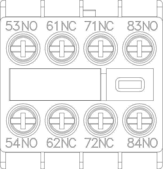Actual product image Siemens Aux switch block,2NO+2NC for contactor