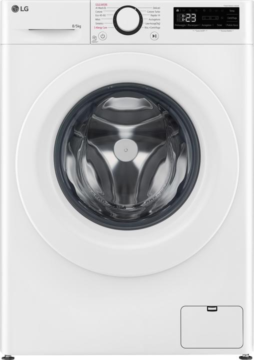 Actual product image LG D2R3S08NSWW Washer-dryer slim 8/5kg AI DD, Class E, 1200 rpm, AI Wash, Steam