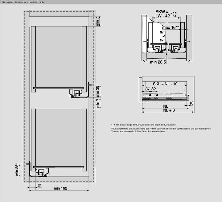 Image du produit Blum 760H5000T ZN sortie totale 40 kg, LN=500