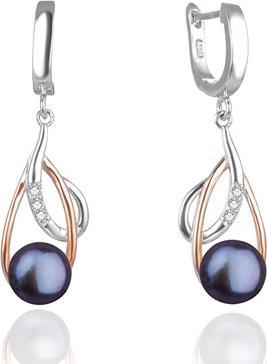 Produktbild Beneto Luxury bicolor earrings with real dark pearls AGUC2676P-DARKUE (L)