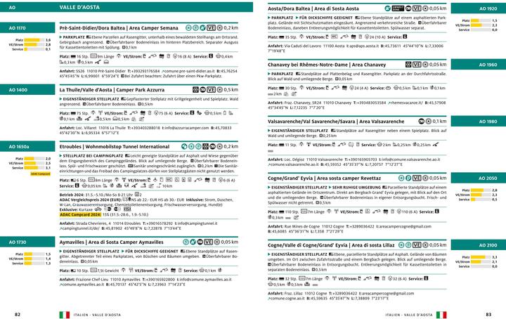 Energie-Label Adac Stellplatzführer 2025 Deutschland und Europa (Deutsch, 2025)
