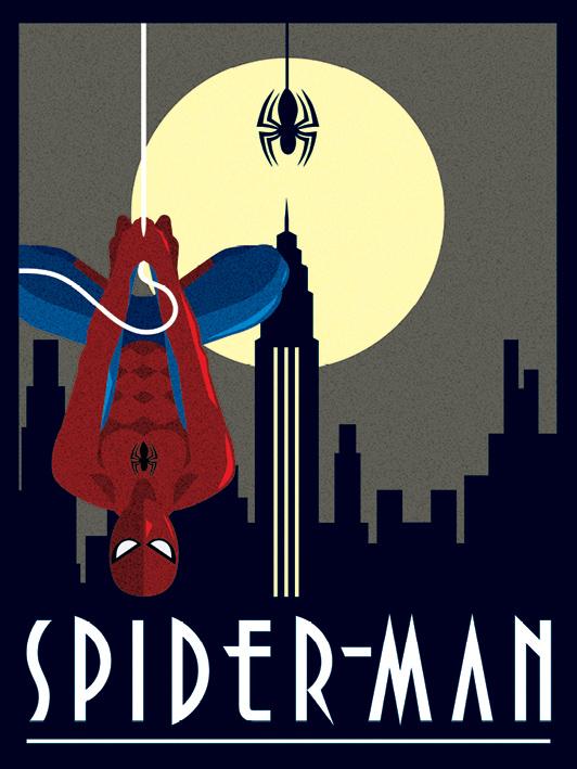 Actual product image Pyramid AFWDC92239 "Marvel Deco Spider Man Hanging" Canvas Print, Cotton, Multi-Colour