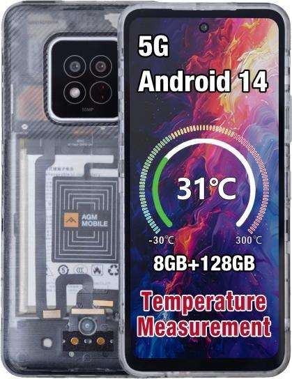 Image du produit AGM X6 Phantom 5G 8/128, tr (128 Go, Fantôme, 6.78", Double SIM, 50 Mpx, 5G)