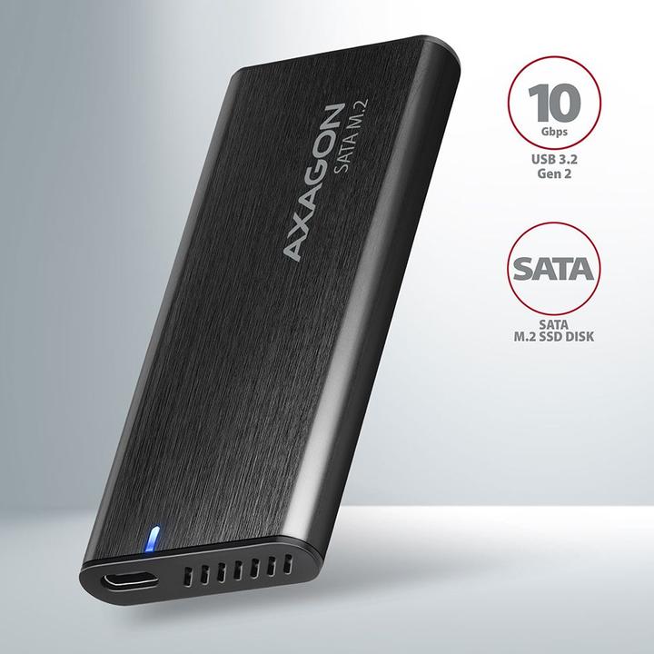 Actual product image Axagon EEM2-SBC external enclosure for M.2 SSDs USB-C 3.2 Gen 2 (M.2)
