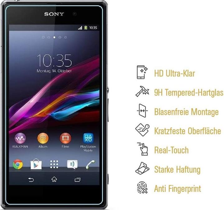 Actual product image Protectorking 3x real tempered 9H armoured glass 3D CLEAR (1 Piece, Sony Xperia Z1 Compact)