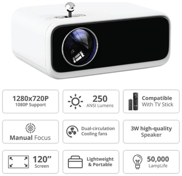 Image du produit Xiaomi Wanbo X1 (VGA, 200 lm, 1.35 - 2.2:1)