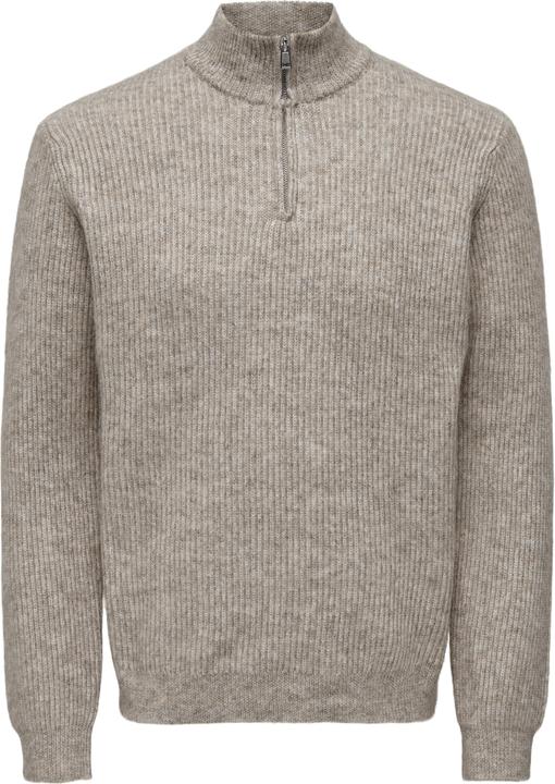 Only & Sons Onstegan Reg 5 Wool Half Zip Knit Bf