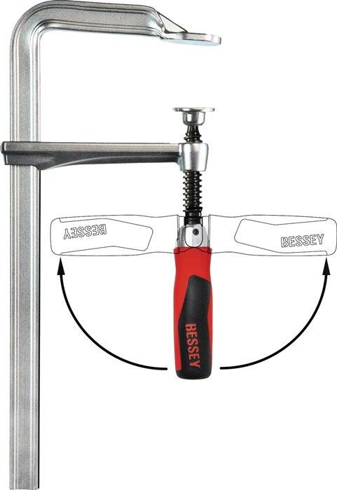 Produktbild Bessey Ganzstahl-Schraubzwinge mit Klappgriff GZ50-12KG 500/120 (500 mm)