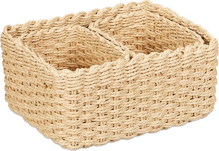 Produktbild Relaxdays 3-tlg. Aufbewahrungskorb-Set (1 x, 29 x 22 x 14 cm)