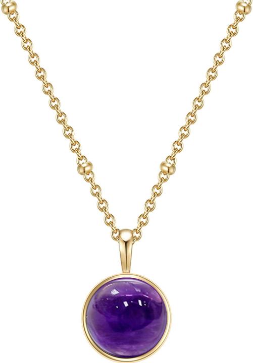 Actual product image Glanzstücke München Ladies sterling silver amethyst yellow gold 40.0 cm base chain + 5.0 cm extension - 11040 (Sterling Silver, 40 - 45 cm)