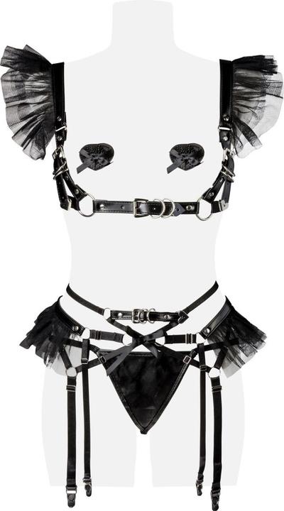 Actual product image Grey Velvet 4-piece erotic set S-M (S, M, S/M)