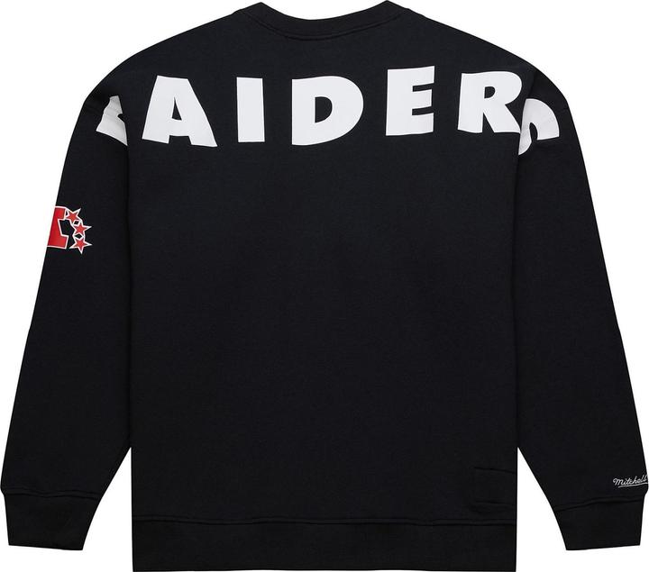 Actual product image Mitchell & Ness BACKPRINT Pullover Oakland Raiders - L (L)