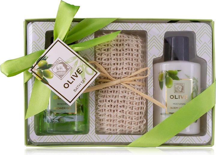 Image du produit Accentra Set de bain OLIVE en coffret cadeau, comprenant un gel douche 100ml, une lotion corporelle 100ml (Set soin du corps, Set soin capillaire)