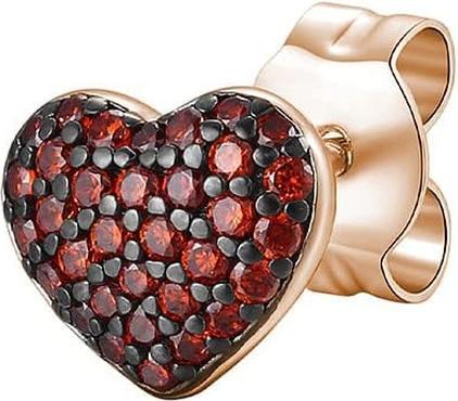 Produktbild Rosato Bronze single earrings Heart with zircons Storie RZO049 (L)