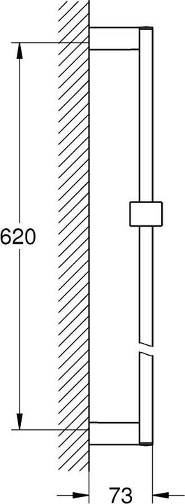 Actual product image Grohe Shower rail EUPHORIA CUBE 600mm chr