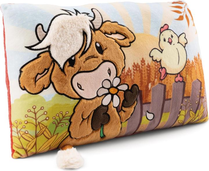 Actual product image NICI 61120 Cushion Highland cattle McMooray & chick Eggwina 43x25 (43 x 25 cm)