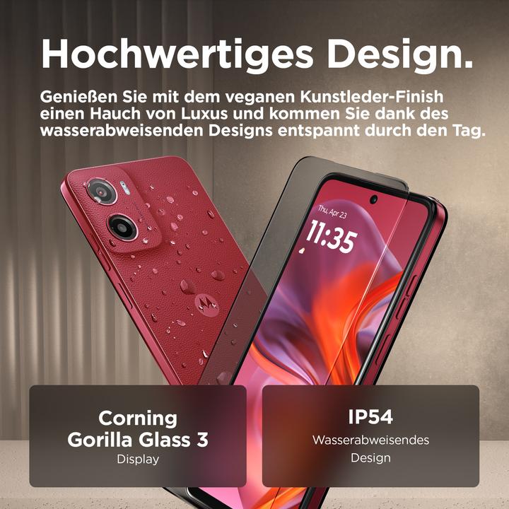 Actual product image Motorola Moto G05 (64 GB, Plum Red, 6.67", Dual SIM, 50 Mpx, 4G)