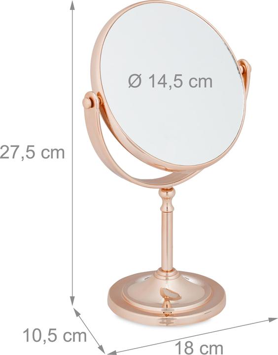 Image du produit Relaxdays Miroir-cosmétique (18 x 10,5 x 27,5 cm)